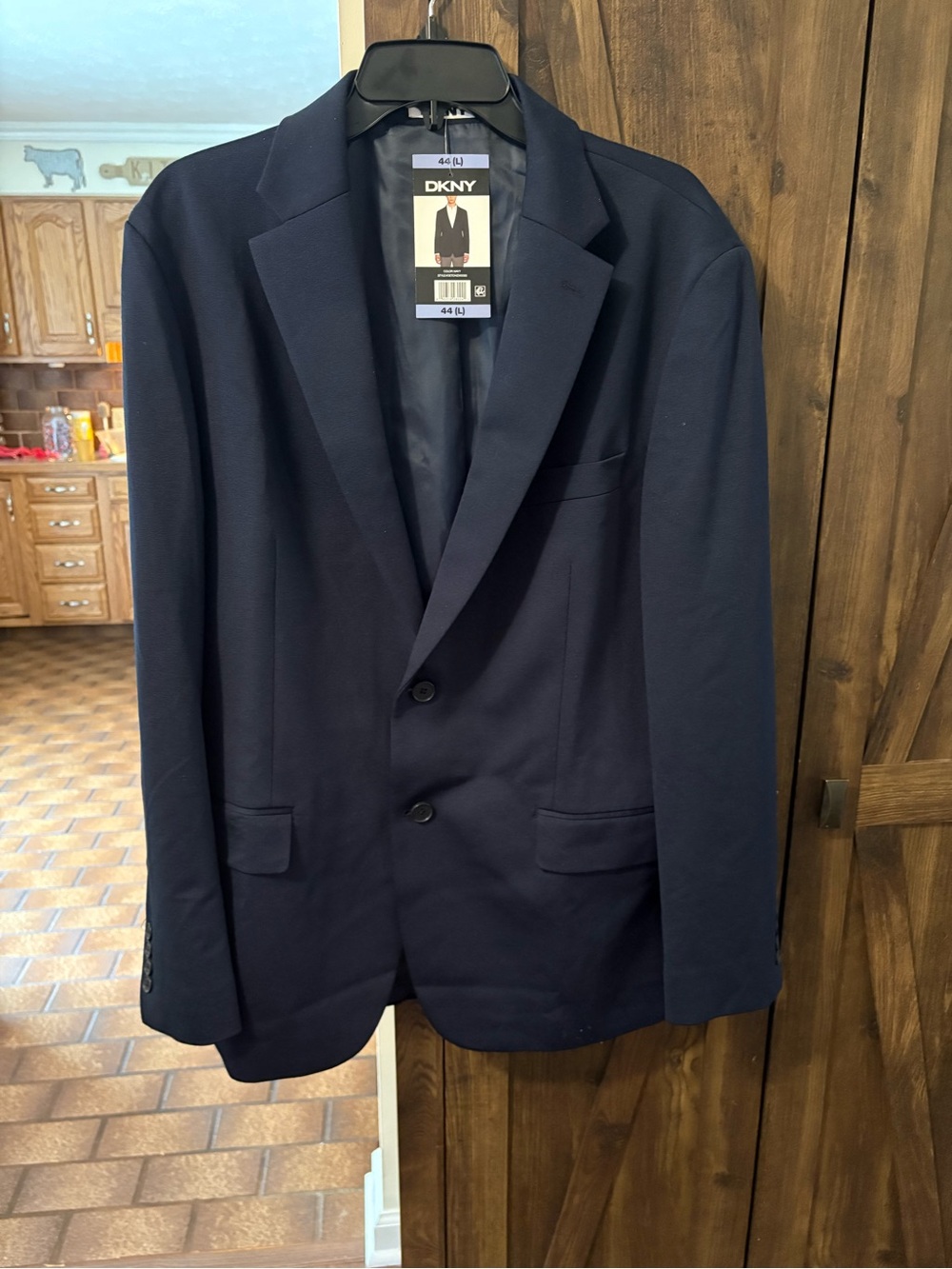 DKNY Men’s Navy Blue Single-Breasted Blazer 44/ L